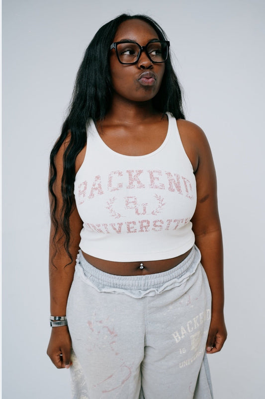 BACKEND CROPPED TANK (PINK)