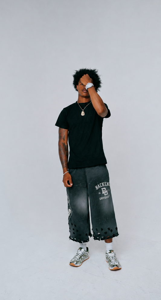 26’ FALL SEMESTER 3/4 SHORTS (BLACK)