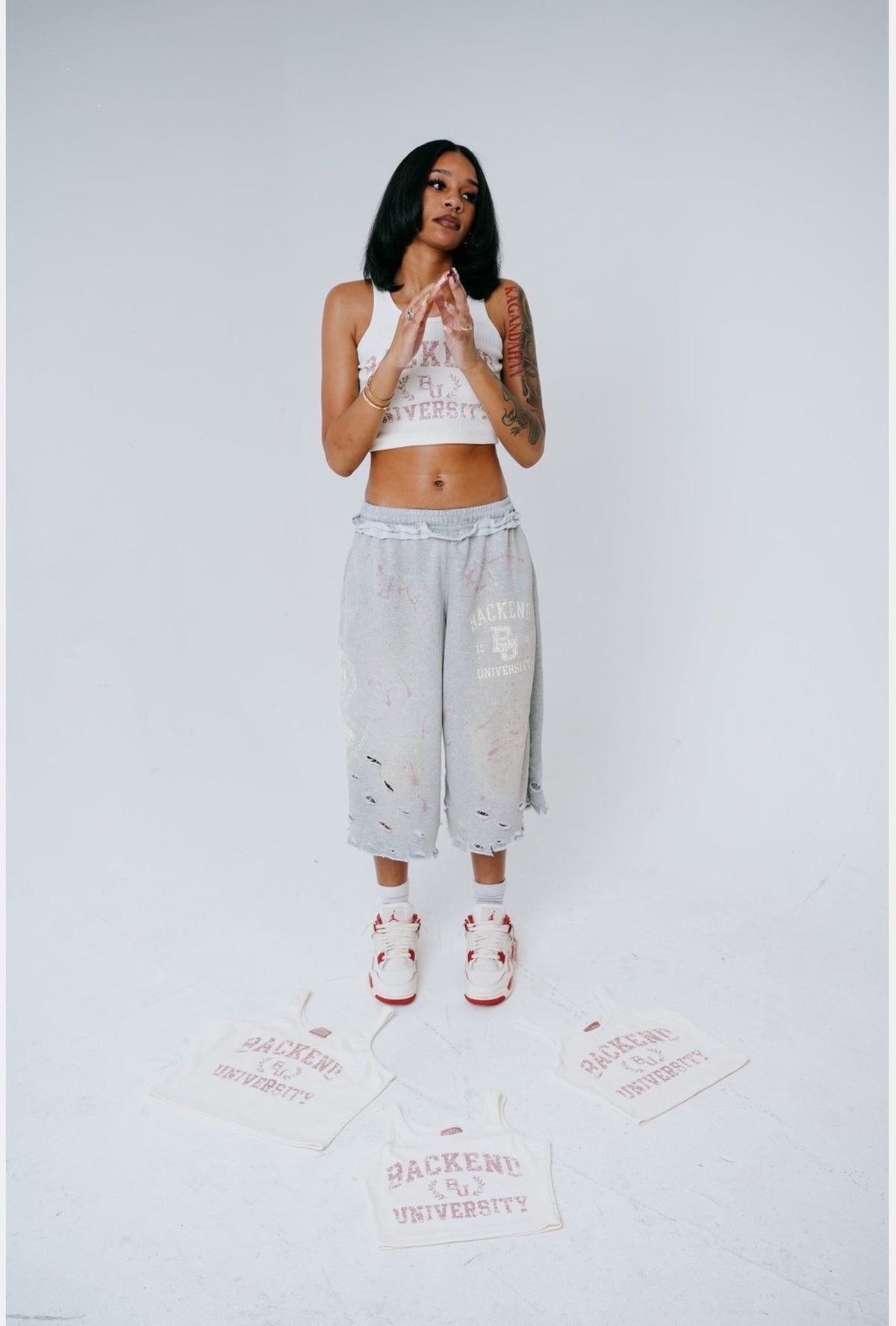 BACKEND CROPPED TANK (PINK)