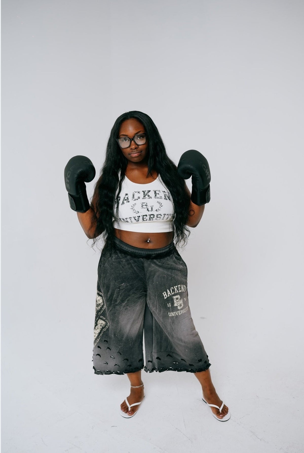 BACKEND CROPPED TANK (BLACK)