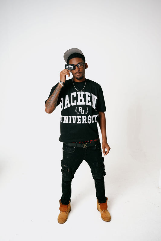 BACKEND UNIVERSITY ACCEPTANCE TEE (WHITE)