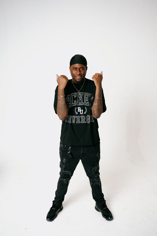 BACKEND UNIVERSITY ACCEPTANCE TEE (BLACK)
