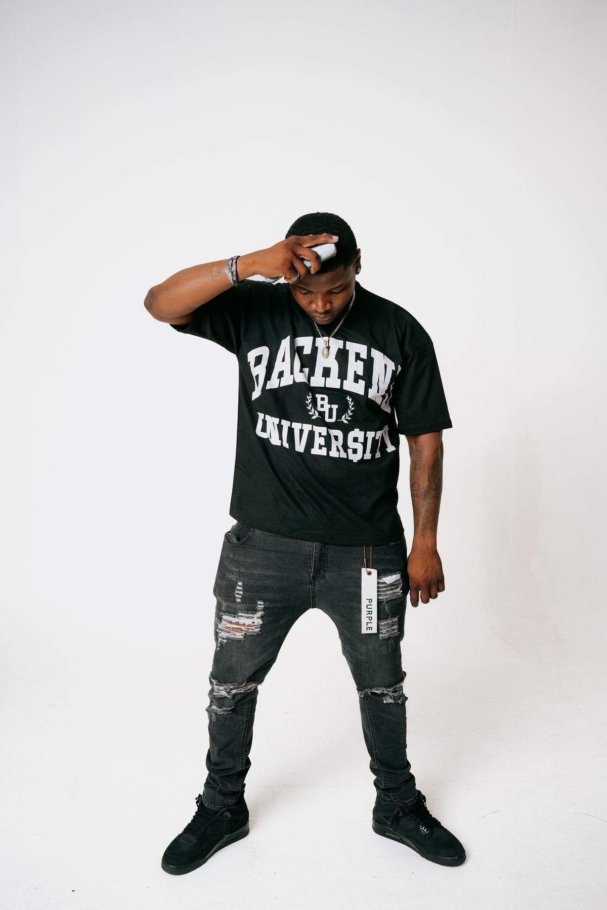 BACKEND UNIVERSITY ACCEPTANCE TEE (WHITE)